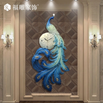 Đồng hồ decor chim công cao cấp DHT 002