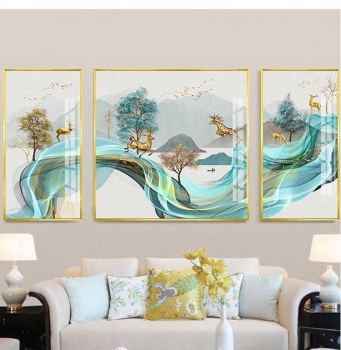 Tranh bộ 3D tráng gương cao cấp TGTA 003